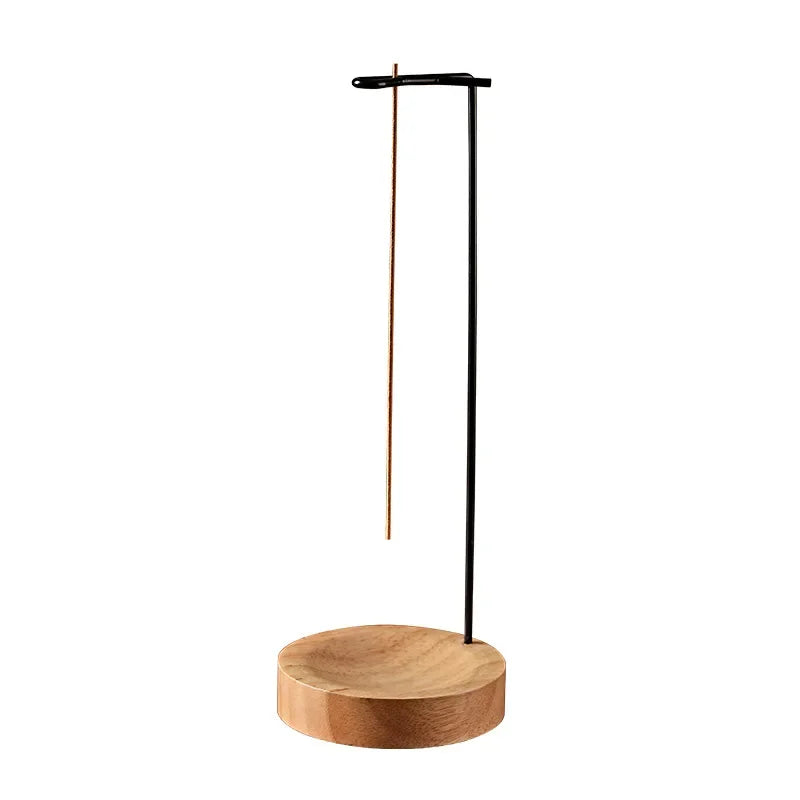 Creative Upside Down Incense Burner Wooden Round Incense Stick Holder, Tray for Home, Yoga, and Bedroom Decoration Craft