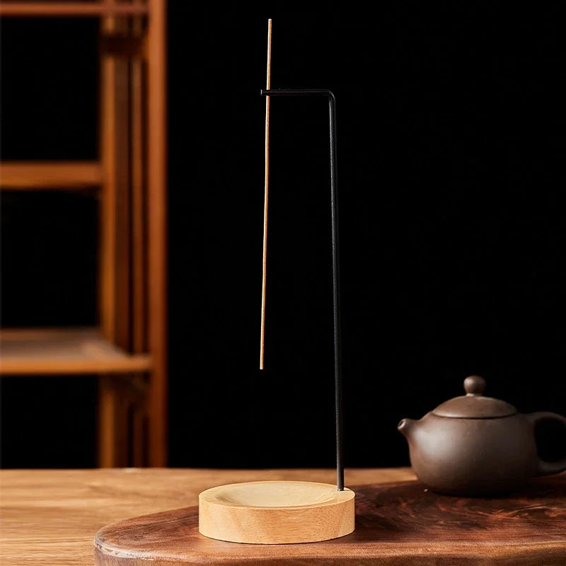 Creative Upside Down Incense Burner Wooden Round Incense Stick Holder, Tray for Home, Yoga, and Bedroom Decoration Craft