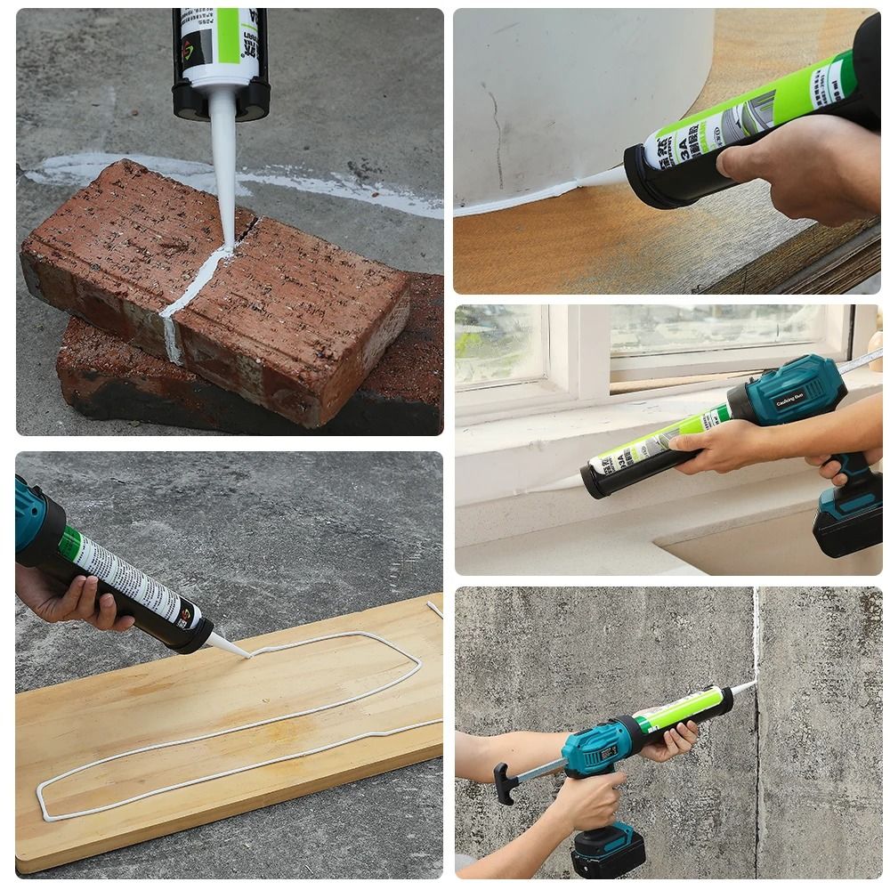 Electric Caulking Gun Cordless 4Speed Lithium Battery Glass Glue Gun For Doors And Windows 2