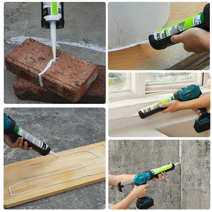 Electric Caulking Gun Cordless 4Speed Lithium Battery Glass Glue Gun For Doors And Windows 2