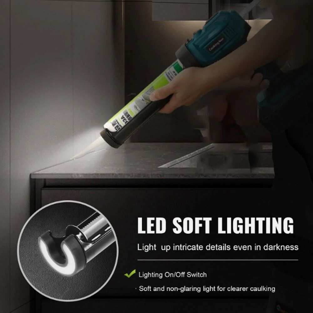 Electric Caulking Gun Cordless 4Speed Lithium Battery Glass Glue Gun For Doors And Windows 4