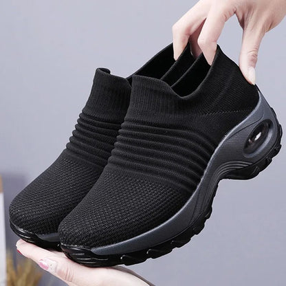 Women Sneakers Fashion Breathable Walking Mesh Platform Shoes