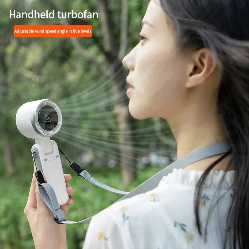 Mini High Speed Handheld Fan With USB Charging And Digital Display 1