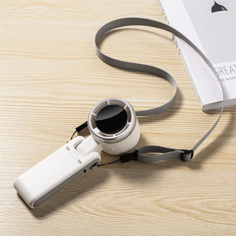 Mini High Speed Handheld Fan With USB Charging And Digital Display 2
