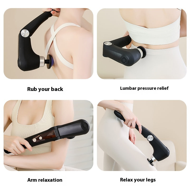 Deep Tissue Foldable Massage Gun With Heat  Cold Therapy Adjustable Angle Portable Percussion Massa 4