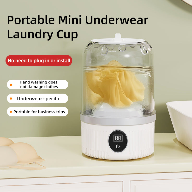 Mini Household Electric Washing Machine, Wireless Charging Cup for Underwear & Socks