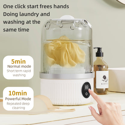 Mini Household Electric Washing Machine, Wireless Charging Cup for Underwear & Socks