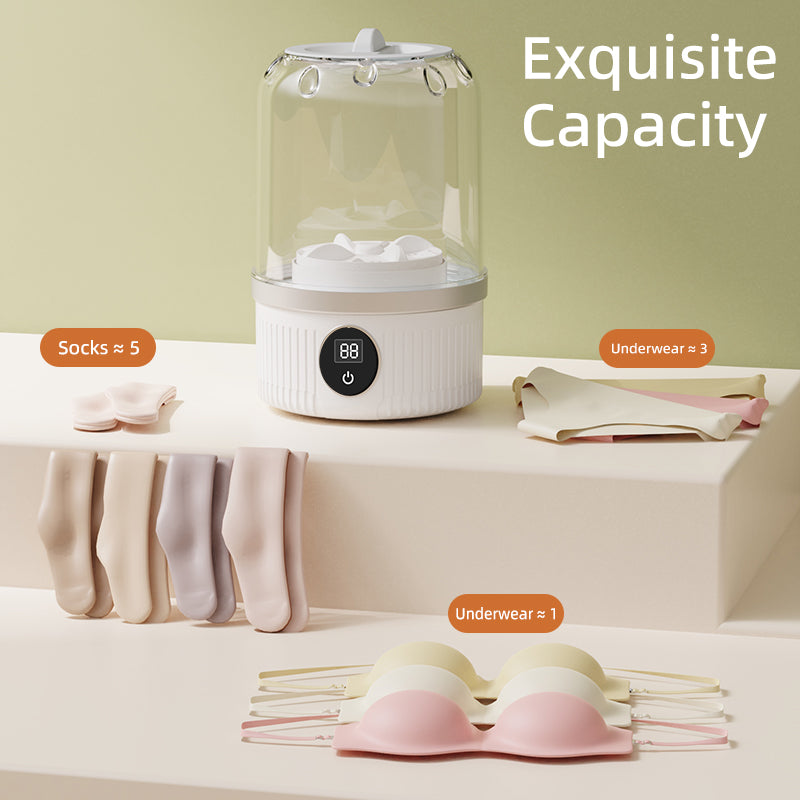 Mini Household Electric Washing Machine, Wireless Charging Cup for Underwear & Socks
