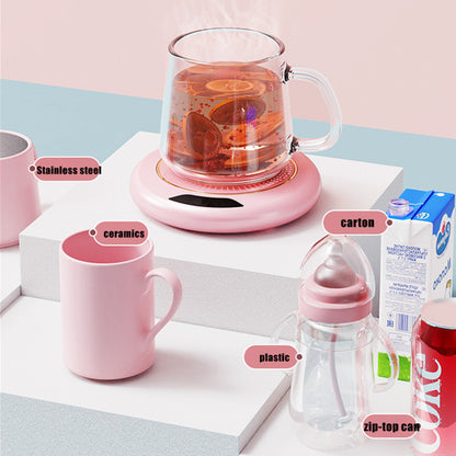 1PC Thermostatic Heating Coaster USB, 3-Speed Adjustment (55°-75°), Home & Office Heating Cup Mat for Coffee & Tea