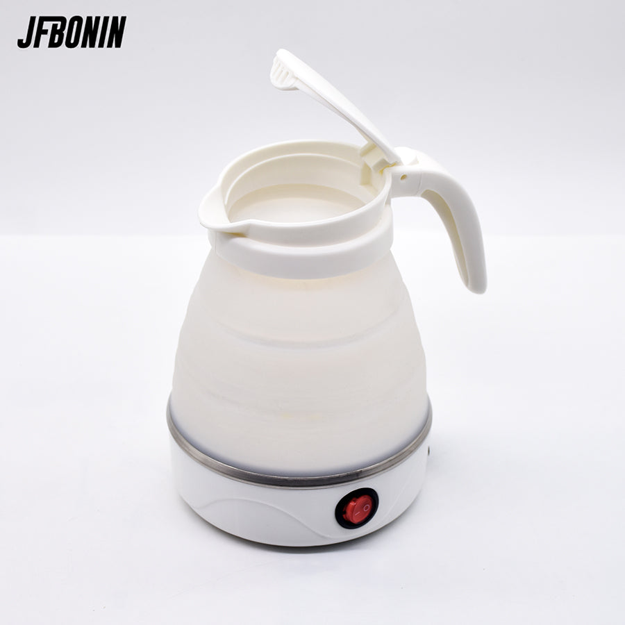 220V 06L Mini Folding Kettle 600W Portable Silicone Electric Kettle For Travel  Home Fast Boil Wate 2