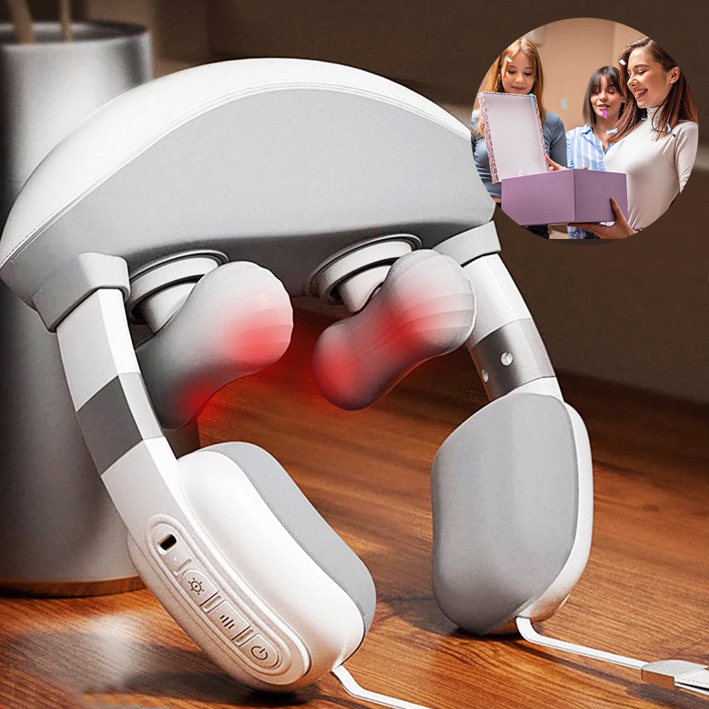 Fully Wrapped Shoulder & Neck Massage Shawl, Simulated Finger Multifunctional Massager with Adjustable Gears, Heating