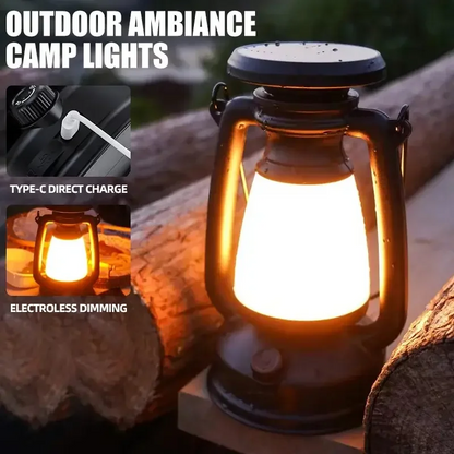 Retro Horse LED Desk Lamp, Charging Decoration Atmosphere Light for Home, Outdoor Camping & Bar Table