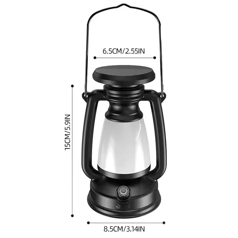 Retro Horse LED Desk Lamp, Charging Decoration Atmosphere Light for Home, Outdoor Camping & Bar Table