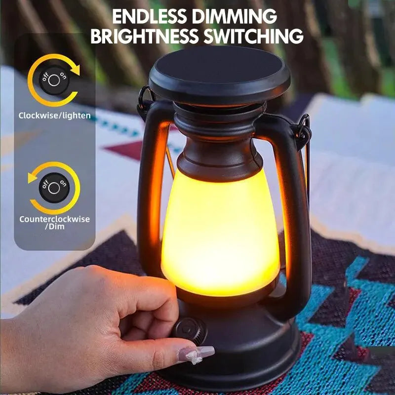 Retro Horse LED Desk Lamp, Charging Decoration Atmosphere Light for Home, Outdoor Camping & Bar Table