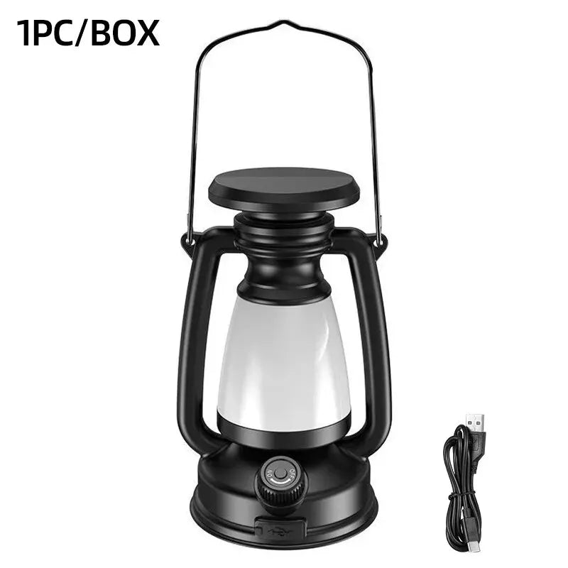 Retro Horse LED Desk Lamp, Charging Decoration Atmosphere Light for Home, Outdoor Camping & Bar Table