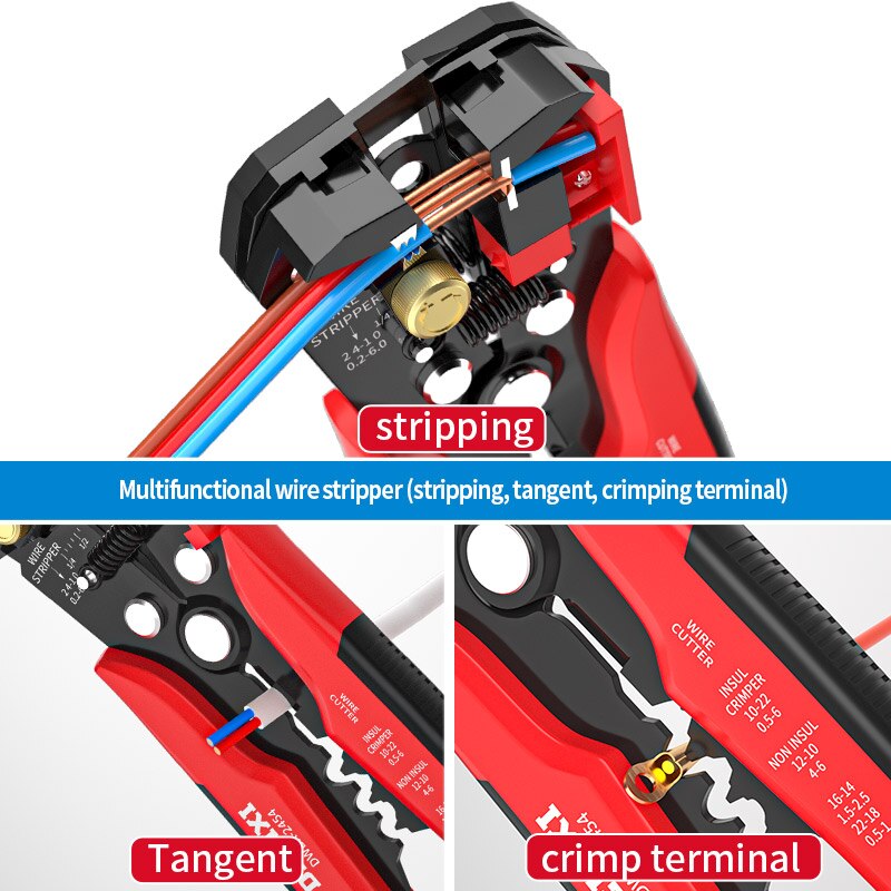Professional Electrician Wire Tool Cable Wire Stripper Cutter Multifunctional Crimping Stripping Pl 3