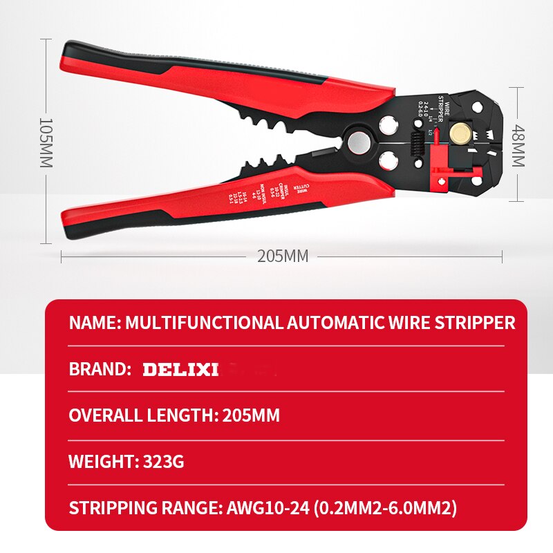 Professional Electrician Wire Tool Cable Wire Stripper Cutter Multifunctional Crimping Stripping Pl 5