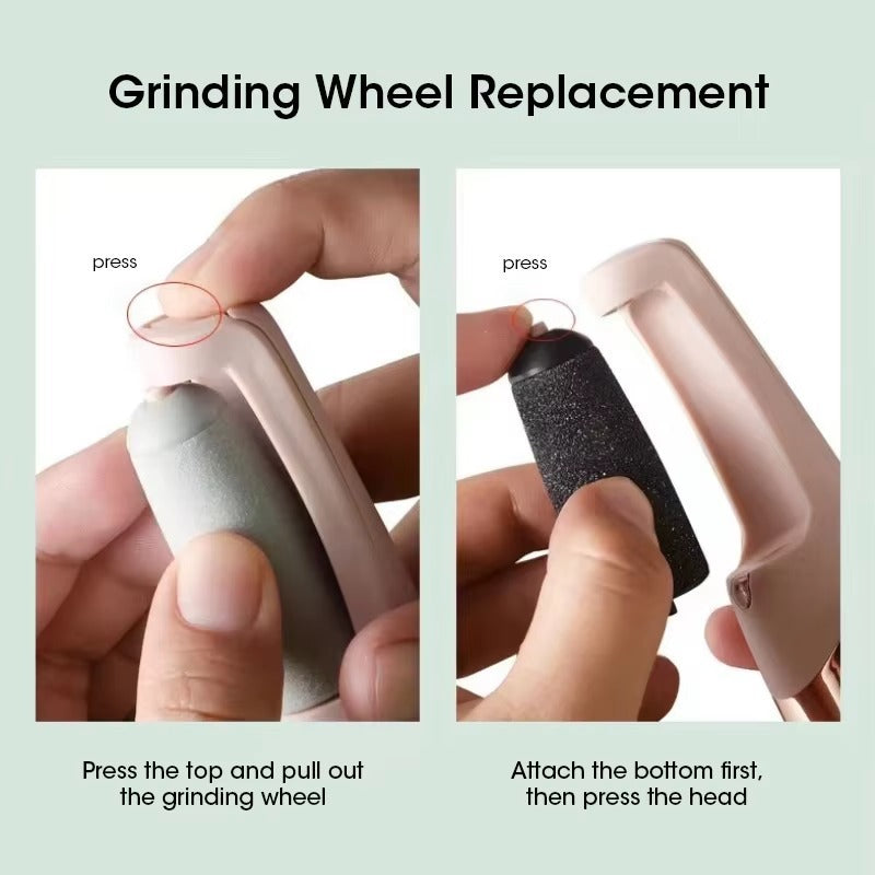 NEW USB Electric Dead Skin Pedicure Tool, Rechargeable Automatic Foot Grinder, Callus Remover with 2 Roller Heads