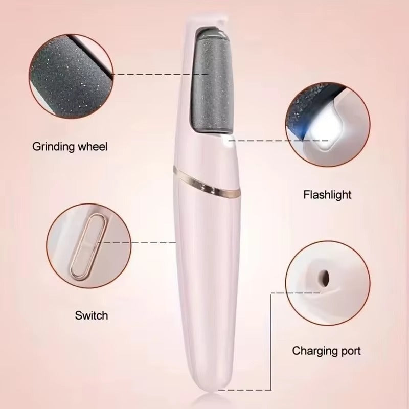 NEW USB Electric Dead Skin Pedicure Tool, Rechargeable Automatic Foot Grinder, Callus Remover with 2 Roller Heads