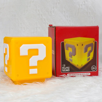 USB Rechargeable LED Question Mark Night Light with Music Anime Peripheral Bedside Lamp for Kids Room Gift