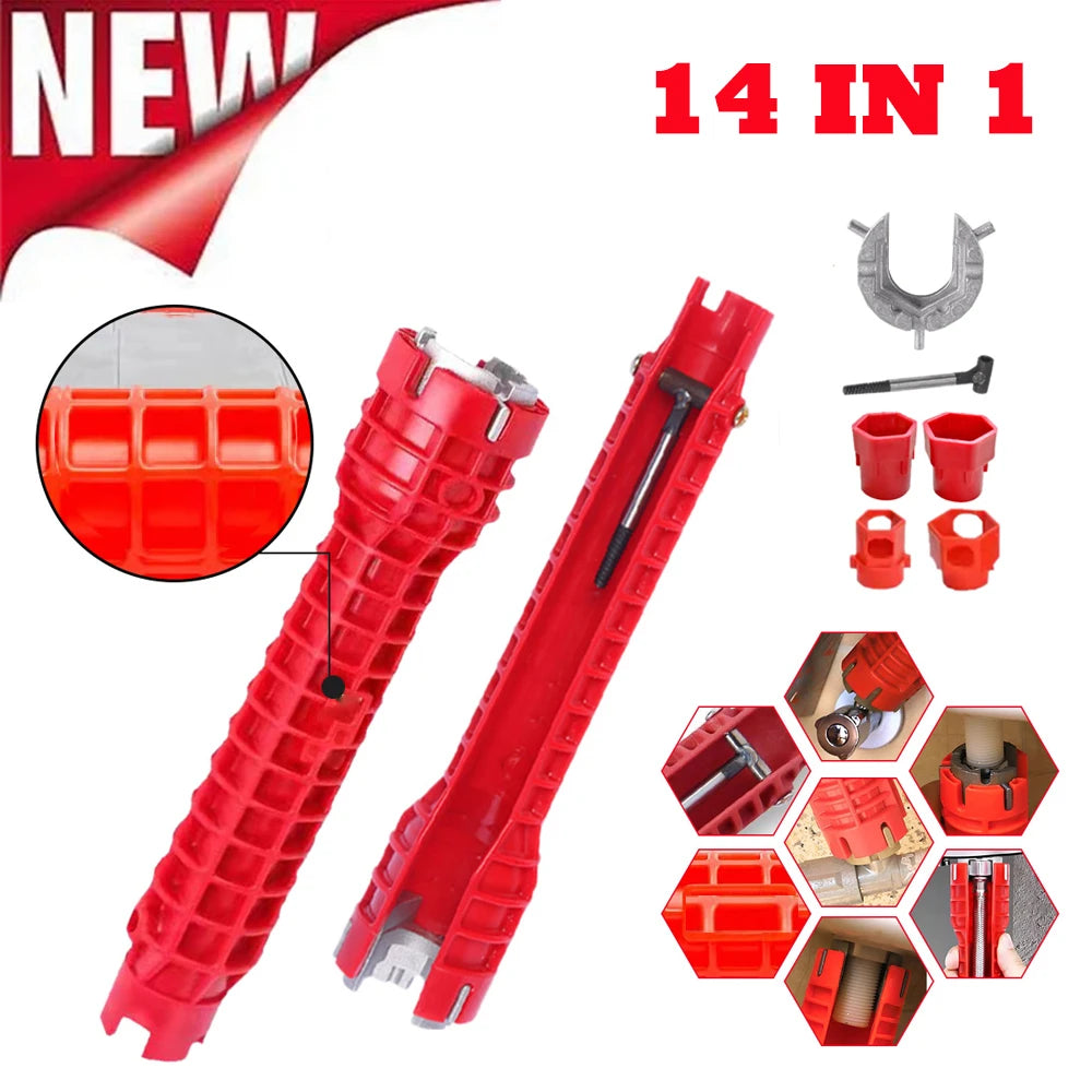 Faucet Sink Wrench Pipe, Wrenches Faucet Sink Installer Kit, Bathroom Kitchen Plumbing Repair Installation Hand Tools