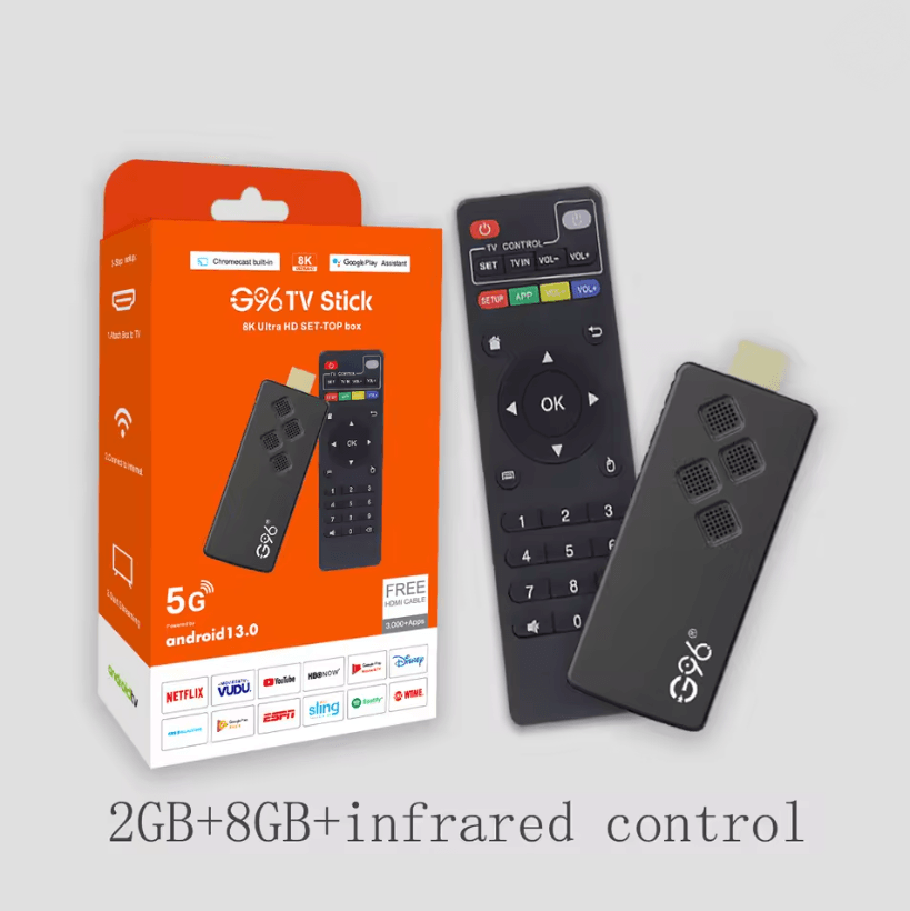 G96 8K Android TV Stick Portable Streaming Media Dongle 3