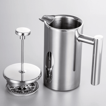 Brew Master Double Wall Stainless Steel French Press Coffee Maker