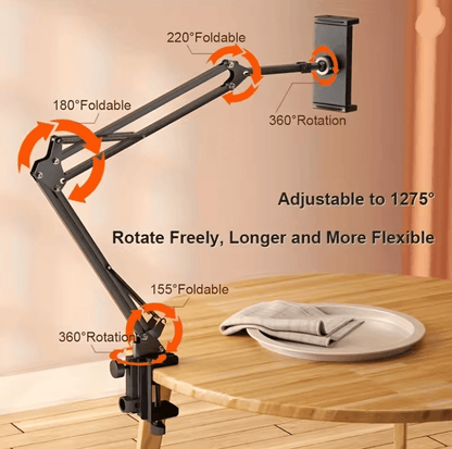 FlexiArm Adjustable Tablet Holder With Rotatable Long Arm Clamp 1