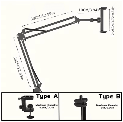 FlexiArm Adjustable Tablet Holder With Rotatable Long Arm Clamp 2