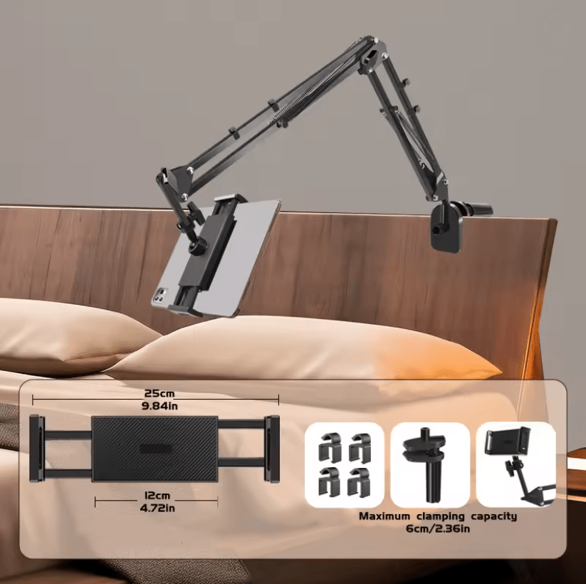 FlexiArm Adjustable Tablet Holder With Rotatable Long Arm Clamp 4