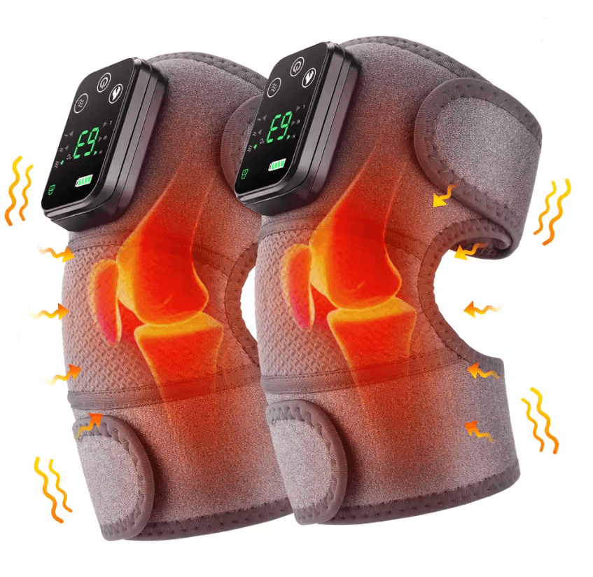Electric Heated Knee Massager with Vibration and Hot Compress for Pain Relief