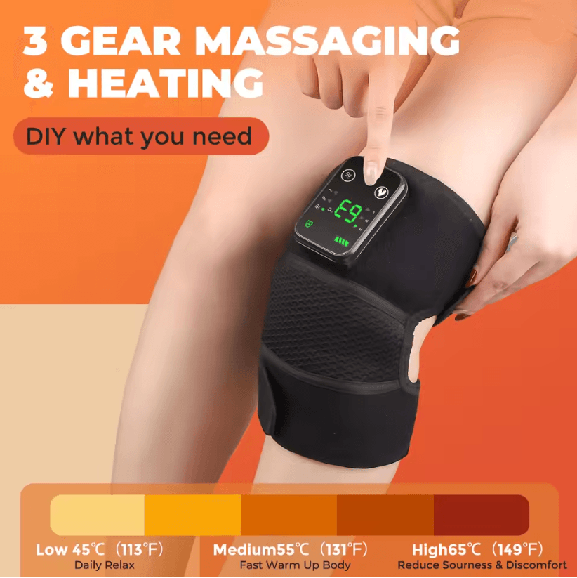Electric Heated Knee Massager With Vibration And Hot Compress For Pain Relief 1