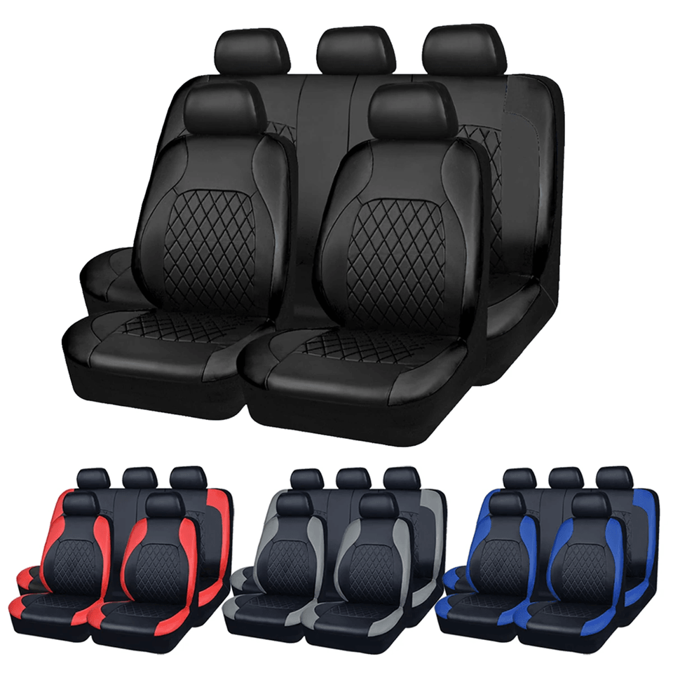 All Season PU Leather Car Seat Covers Waterproof Full Surround Universal Fit