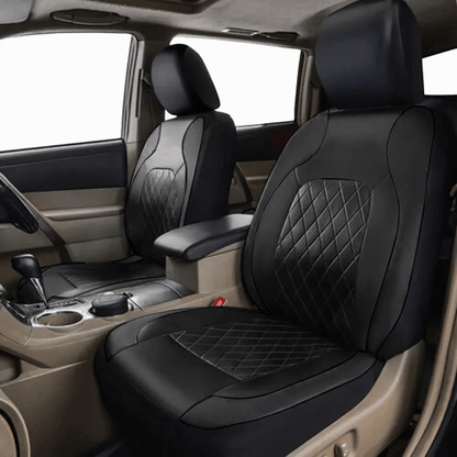 All Season PU Leather Car Seat Covers Waterproof Full Surround Universal Fit 2