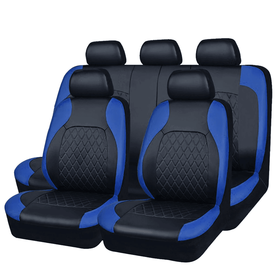 All Season PU Leather Car Seat Covers Waterproof Full Surround Universal Fit 6