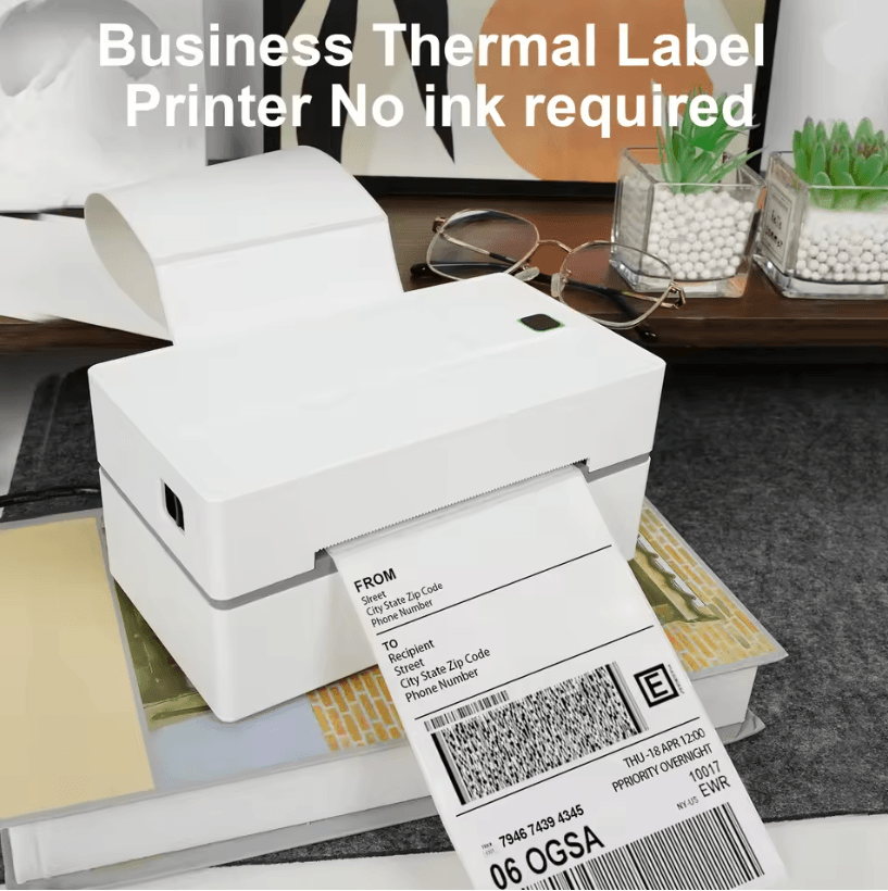 Portable Thermal Label Printer 300DPI Wireless Bluetooth USB For Small Business 1