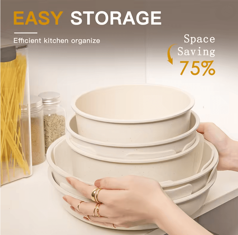 21 Piece Non Stick Ceramic Cookware Set With Sensor Handles Complete Pots And Pans Set 1