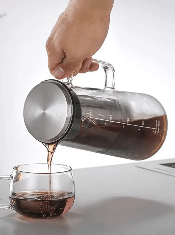 Airtight Cold Brew Coffee Maker And Tea Infuser 34oz Glass Carafe With Stainless Steel Filter 3