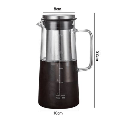 Airtight Cold Brew Coffee Maker And Tea Infuser 34oz Glass Carafe With Stainless Steel Filter 4