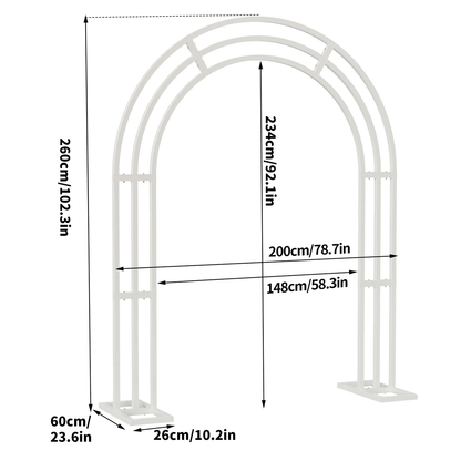 Large Wedding Arch Stand Metal Balloon Backdrop Frame For Garden And Events 2