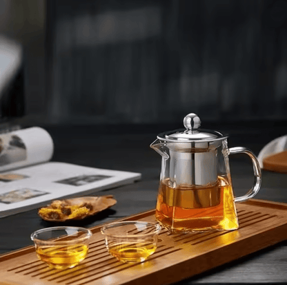 Heat Resistant Glass Teapot With Stainless Steel Infuser Clear Kettle For Loose Leaf Tea And Coffee 1
