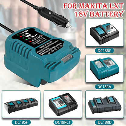 DC Car Charger Adapter with LED for Makita 18V LXT Battery Compact 12V 24V Plug