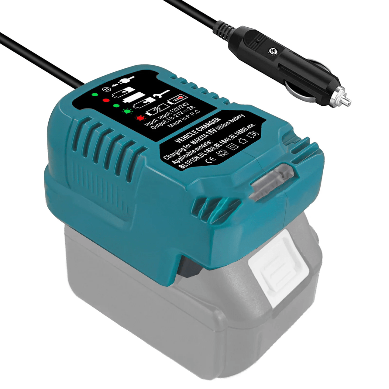 DC Car Charger Adapter With LED For Makita 18V LXT Battery Compact 12V 24V Plug 1
