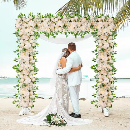 100cm DIY Silk Flower Wall  Artificial Peonies  Roses For Wedding Decor 2