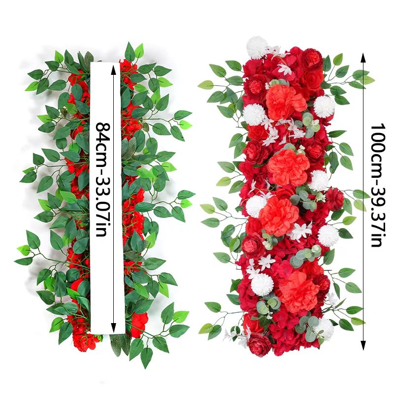 100cm DIY Silk Flower Wall  Artificial Peonies  Roses For Wedding Decor 5