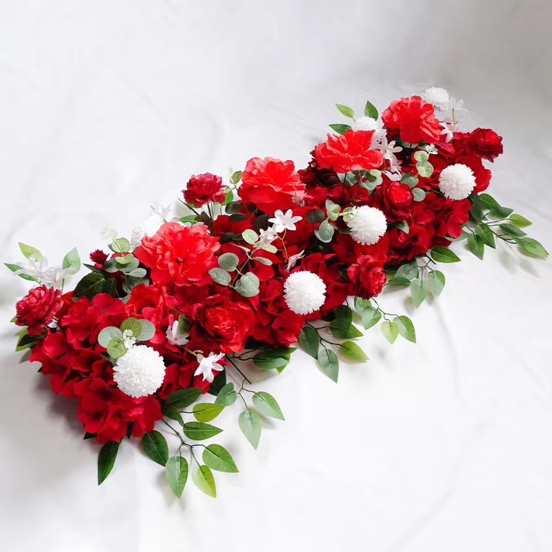 100cm DIY Silk Flower Wall  Artificial Peonies  Roses For Wedding Decor 8