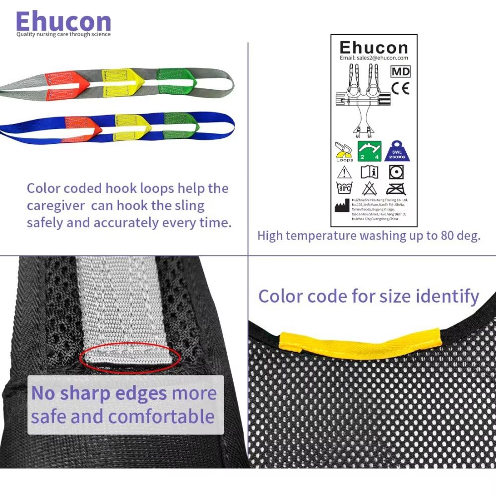 Ehucon Comfort Padded Patient Lift Sling  Portable Hoyer Walking Harness 5