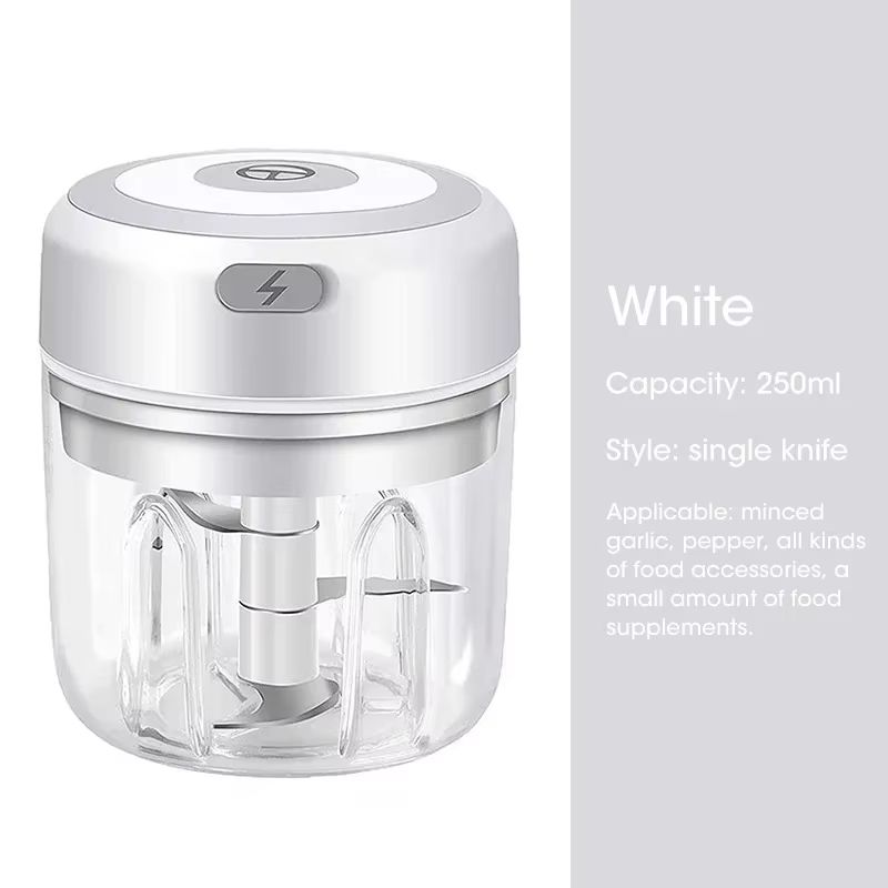 300ML Electric Garlic Chopper  USB Rechargeable Mini Food Processor 9