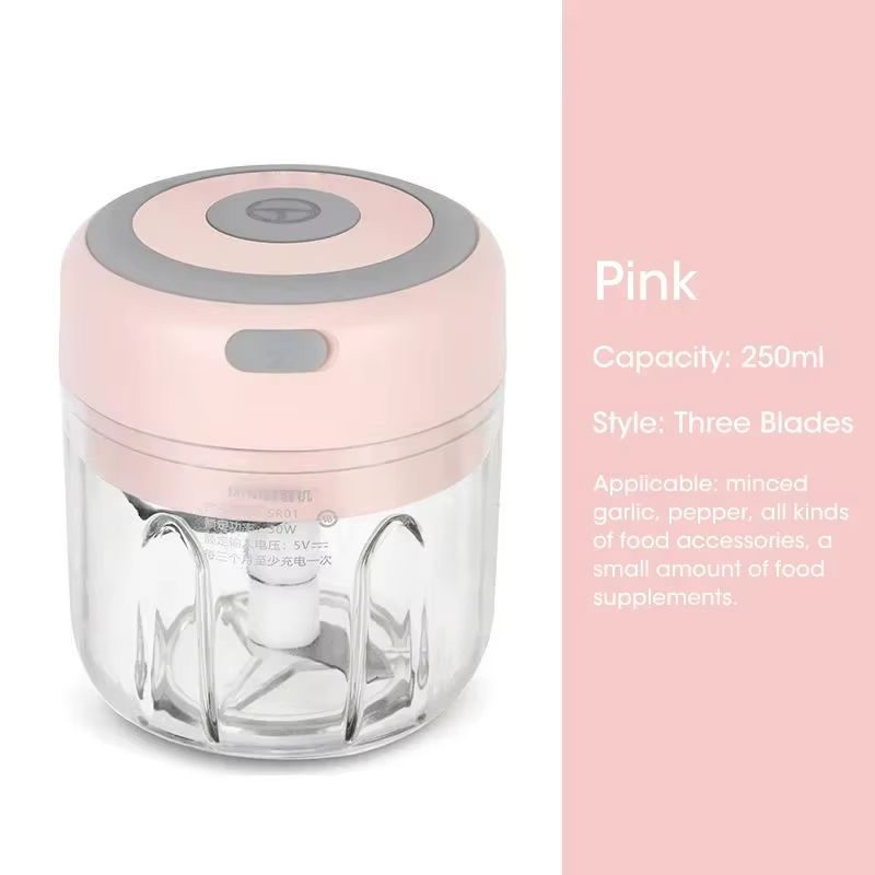 300ML Electric Garlic Chopper  USB Rechargeable Mini Food Processor 11