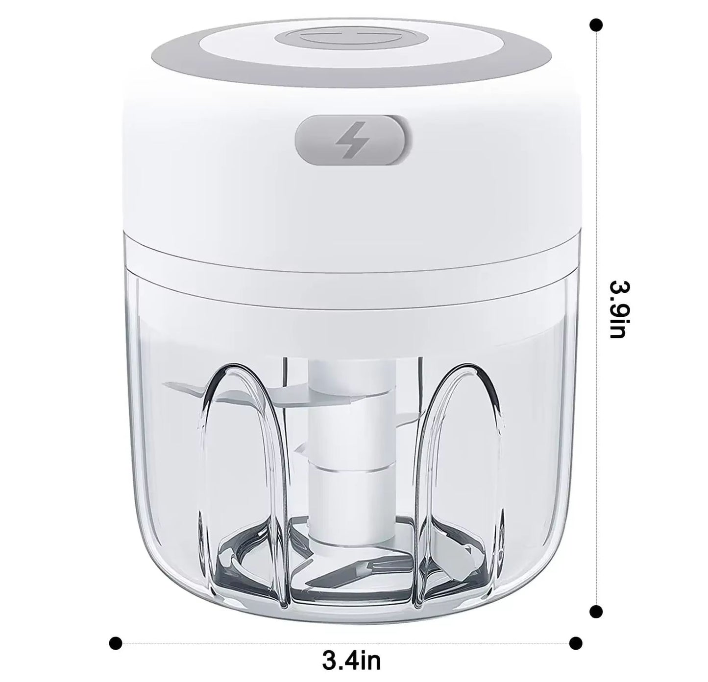 300ML Electric Garlic Chopper  USB Rechargeable Mini Food Processor 5